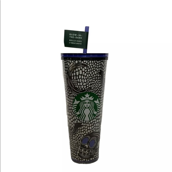 Starbucks Other - Starbucks Halloween Skulls Glow In Dark Tumbler